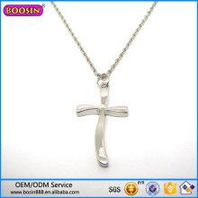 Vente chaude 925 Sterling Silver Cross pendentif collier